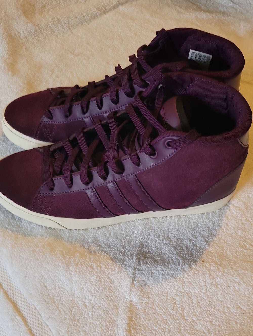 ADIDAS NEO  High-Top Sneakers in Deep Plum